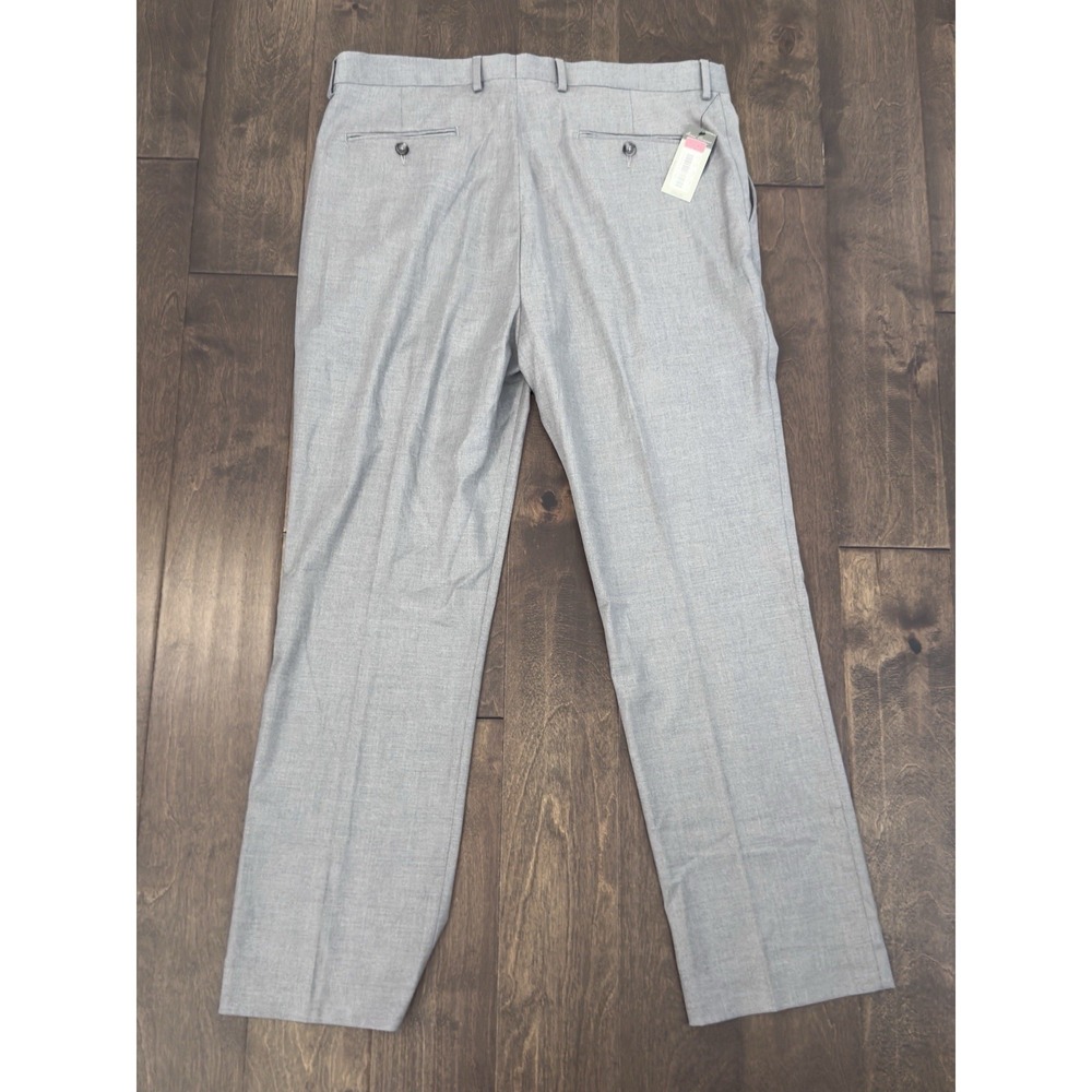 NWT Daniel Cremieux Signature Men Grey Flat Front Dress Pants Trouser Size 38X32 - Picture 7 of 8